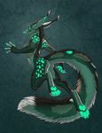  bioluminescence canine female glowing glowing_eyes hindpaw hybrid jex kris long_ears mammal nude pawpads paws solo whiskers wolf-nymph 