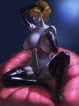  big_breasts blonde_hair breasts demon dickgirl ear_piercing erection frenum_ladder frenum_piercing genital_piercing hair horn huge_breasts intersex invalid_tag kaihlan nipple_piercing nipples penis penis_piercing piercing rae red_eyes smile thong underwear 