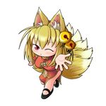  animal_ears blonde_hair chibi fox_ears fox_tail mamono_girl_lover monster_girl monster_girl_encyclopedia multiple_tails tail youko youko_(mamono_girl_lover) 