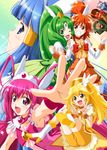  :d ;d akaooni aoki_reika armpits bike_shorts blonde_hair blue_eyes blue_hair boots bow choker cure_beauty cure_happy cure_march cure_peace cure_sunny double_v eyelashes green_eyes green_hair grin hair_flaps highres hino_akane_(smile_precure!) hoshizora_miyuki kise_yayoi long_hair magical_girl majorina midorikawa_nao multiple_girls musashiya_chougenbou one_eye_closed open_mouth orange_choker orange_eyes orange_hair orange_skirt pink_bow pink_choker pink_eyes pink_hair ponytail precure short_hair shorts shorts_under_skirt skirt smile smile_precure! tiara v wolfrun yellow_eyes yellow_shorts yellow_skirt 