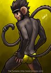  butt humbuged looking_back male mammal monkey primate solo speedo swimsuit 