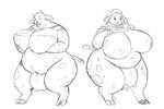  big_breasts big_butt black_and_white bovine breasts butt cattle chubby cow female gender_transformation gillpanda growth huge_breasts huge_butt mammal monochrome morbidly_obese nipples overweight teats transformation udders weight_gain 