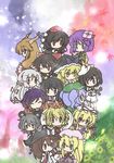  &gt;:) :d ^_^ anchor animal_ears backpack bag black_hair black_wings blonde_hair blue_eyes blue_hair bow braid brown_eyes brown_hair camera chibi closed_eyes crossed_arms fingers_together flower fujiwara_no_mokou fushigi_ebi gradient_hair green_eyes grey_hair hair_bobbles hair_bow hair_flower hair_ornament hair_tubes hakurei_reimu hat hat_bow hat_ribbon hieda_no_akyuu highres hijiri_byakuren holding horn_bow horns houraisan_kaguya ibuki_suika kawashiro_nitori kirisame_marisa long_hair maribel_hearn mouse_ears mouse_tail multicolored_hair multiple_girls murasa_minamitsu nazrin necktie one_eye_closed open_mouth purple_eyes purple_hair ribbon sailor_hat scroll shameimaru_aya silver_hair single_braid smile tail tokin_hat toramaru_shou touhou two_side_up usami_renko v-shaped_eyebrows wings witch_hat writing yakumo_yukari 