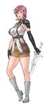  66head boots breasts elbow_gloves final_fantasy final_fantasy_xiii gloves highres large_breasts legs lightning_farron long_hair pencil_skirt pink_hair skirt solo sword thighs weapon 