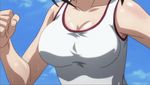  animated animated_gif bouncing_breasts breasts character_request genderswap large_breasts lowres running sakurai_tomoki sakurai_tomoko sora_no_otoshimono 