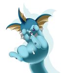  cum cum_in_pussy cum_inside cum_on_face cumshot eeveelution female hands_on_face hindpaw looking_at_viewer lying nintendo on_back one_eye_closed open_mouth orgasm paws plain_background pok&#233;mon pok&eacute;mon pussy schnecken solo spread_legs spreading vaporeon video_games white_background 
