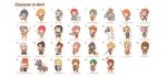  6+boys 6+girls :d ^_^ ahoge april armor arrow backpack bad_id bad_pixiv_id bag black_hair blonde_hair blue_hair blush_stickers book boots bottle bow_(weapon) brown_hair cat chibi closed_eyes cross crossed_arms crown dog english facial_hair flower flying_sweatdrops fushigi_ebi gauntlets glasses gloves green_hair hair_ornament hairclip headband helmet highres holding holding_book holding_flower horse lance multiple_boys multiple_girls musical_note mustache one_eye_closed open_book open_mouth orange_hair original pink_hair polearm ponytail red_hair salute shield sitting smile solid_oval_eyes spear spoken_musical_note stool sweatdrop sword translation_request twintails weapon white_hair 