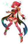  absurdres arutera banned_artist breasts highres homura_(xenoblade_2) large_breasts long_hair nintendo red_eyes red_hair simple_background xenoblade_(series) xenoblade_2 