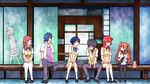  2boys 5girls ano_hi_mita_hana_no_namae_wo_bokutachi_wa_mada_shiranai. ano_natsu_de_matteru creator_connection crossover honma_meiko ishigaki_tetsurou kirishima_kaito kitahara_mio multiple_boys multiple_girls pantyhose rinon_(ano_natsu_de_matteru) school_uniform serafuku sitting sweater_vest takatsuki_ichika tanigawa_kanna yamano_remon 