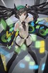  aituoku alternate_color bad_id bad_pixiv_id black_eyes black_hair elbow_gloves fingerless_gloves floating_hair gloves hatsune_miku long_hair solo thighhighs twintails vocaloid 