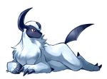  absol good_frog horn nintendo no_humans pokemon simple_background 