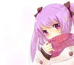  akamomo bad_id bad_pixiv_id pink_hair purple_eyes scarf simple_background solo sophie_(tales) tales_of_(series) tales_of_graces twintails white_background 