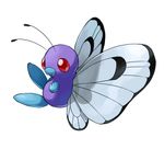  butterfly butterfree good_frog insect nintendo no_humans pokemon red_eyes simple_background wings 