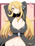  1girl absurdres blonde_hair breasts heart hearts highres large_breasts pokemon shirona_(pokemon) wedge yellow_eyes 