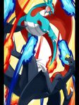  battle dragon garchomp good_frog nintendo no_humans pokemon salamence 