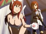  animal_ears armor breasts cat_ears cat_suit cat_tail catgirl cleavage dual_persona erza_scarlet fairy_tail fake_animal_ears gloves kittysuit large_breasts paw_gloves red_hair screencap serious smile stitched sword tail tattoo time_parodox weapon 