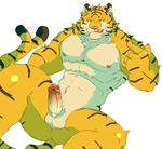  biceps big_muscles censored erection feline maguro male mammal muscles penis solo tiger unknown_artist 