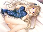  bed blush c:drive fusataka_shikibu game_cg hiiro_shiodome necklace panties purple_eyes riajuu_saimin underwear 