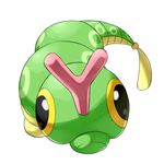  caterpie caterpillar good_frog insect nintendo no_humans pokemon simple_background 