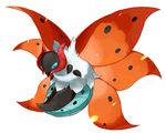  blue_eyes good_frog insect nintendo no_humans pokemon simple_background volcarona wings 