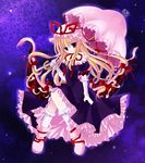  blonde_hair eyes gap gloves hat imari_yuka long_hair parasol purple_eyes ribbon solo touhou umbrella white_gloves yakumo_yukari 