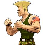  blonde_hair capcom_fighting_jam guile highres male_focus mori_toshiaki solo street_fighter tattoo 