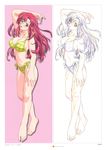  bikini blush glasses highres kazami_mizuho long_hair onegai_teacher open_mouth purple_eyes red_hair smile swimsuit 