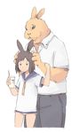  1girl animal_ears bunny_ears keiryou_nikyaku original school_uniform serafuku 