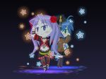  :3 bad_id bad_pixiv_id blue_hair chibi dancer final_fantasy final_fantasy_xi hiiragi_kagami izumi_konata long_hair lucky_star moco_(axion_channel) multiple_girls purple_hair scholar_(final_fantasy) smile 