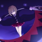  hairu lowres maka_albarn plaid plaid_skirt scythe skirt soul_eater soul_eater_(character) 