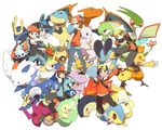  ampharos backwards_hat bad_id bad_pixiv_id bag baseball_cap bibarel black_hair blastoise brown_hair chandelure charizard combusken ditto empoleon flygon gardevoir gen_1_pokemon gen_2_pokemon gen_3_pokemon gen_4_pokemon gen_5_pokemon gold_(pokemon) hat holding holding_poke_ball kouki_(pokemon) lanturn looking_at_viewer lucario mewtwo multiple_boys niimura_(csnel) poke_ball poke_ball_(generic) pokemon pokemon_(creature) pokemon_(game) pokemon_bw pokemon_dppt pokemon_emerald pokemon_frlg pokemon_hgss pokemon_rse quagsire raichu red_(pokemon) red_(pokemon_frlg) reuniclus roserade rotom samurott scarf scolipede shoulder_bag stunfisk togekiss touya_(pokemon) typhlosion white_background yuuki_(pokemon) 