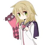  alternate_costume blonde_hair doll elise_lutus elize_lutus green_eyes grey_eyes lowres ribbon tales_of_(series) tales_of_xillia teepo_(tales) tippo white_background 