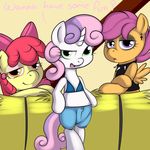  anthro anthrofied apple_bloom_(mlp) applebloom_(mlp) clothing collar cub cute cutie_mark_crusaders_(mlp) emo english_text equine female friendship_is_magic goth green_eyes hair horn horse kloudmutt long_hair looking_at_viewer mammal my_little_pony open_mouth pegasus pony prostitute purple_hair red_hair scootaloo_(mlp) short_hair smile sweetie_belle_(mlp) text tongue unicorn wings young 