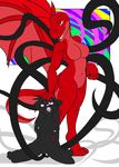  breasts dragon drooling feline female goo green_eyes hair hypnosis mammal mind_control panther purple_eyes pussy saliva tempest_kitty tentacles unknown_artist wings 