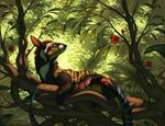  green_eyes hybrid lizard polecat reptile scalie scenery skink solo tree whiskers wolf-nymph wood 
