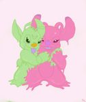  angel angel_(disney) antennae bonnie bonnie_(disney) disney female fondling goo goop green green_body lilo_and_stitch melting pink pink_body rascalraccoon slime 