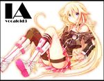  bad_id bad_pixiv_id bare_shoulders blonde_hair blue_eyes boots braid character_name choker highres ia_(vocaloid) long_hair looking_at_viewer mismatched_legwear off_shoulder open_mouth shirogane_(ankoromochi) single_thighhigh skirt solo thigh_strap thighhighs twin_braids very_long_hair vocaloid 