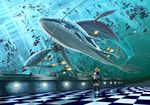  aquarium blonde_hair fish highres kagamine_len male_focus scorpion5050 solo vocaloid water whale 