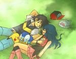  camp child hikari_(pokemon) lowres pikachu piplup pokemon pokemon_(anime) satoshi_(pokemon) 