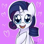  &hearts; blue_eyes equine female feral friendship_is_magic fur horn horse looking_at_viewer mammal my_little_pony pony raikoh14 rarity_(mlp) smile solar-slash solo unicorn white_fur 