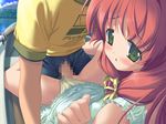  angel_wish censored chitose_mizuki game_cg green_eyes long_hair red_hair sex underwear 
