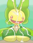  absurd_res big_breasts breasts cum cum_covered excessive_cum female hi_res human insect interspecies leavanny looking_at_viewer male mammal messy nintendo ole penis pok&#233;mon pok&#233;philia pok&eacute;mon pokephilia red_eyes smile source_request titfuck unknown_artist video_games 
