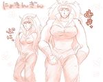  2girls bare_shoulders breasts genderswap ginkaku ginkaku_(naruto) kinkaku kinkaku_(naruto) large_breasts long_hair multiple_girls nagisa_(pixiv1903737) naruto naruto_shippuuden siblings size_difference 
