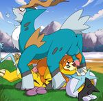  anus barbs blush buizel cobalion cum cum_in_mouth cum_inside female legendary_pok&#233;mon male nintendo penis pok&#233;mon pok&eacute;mon raikou ukkappa video_games 