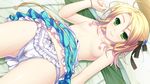  &amp;_sora_no_mukou_de_sakimasu_you_ni akatsuki-works bed blonde_hair blush breasts game_cg nipples panties saeki_hokuto tsukasa_mahori underwear wet 