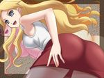  ass awa blonde_hair blue_eyes character_request kimura_kaere long_hair sayonara_zetsubou_sensei skirt 