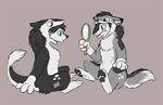  ambiguous_gender canine cub fursuit sergal wolf young 