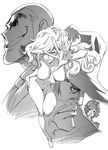  3boys arsene_lupin_iii breasts greyscale hat large_breasts lupin_iii lupin_the_third:_mine_fujiko_to_iu_onna mine_fujiko monochrome multiple_boys necktie nude oono_tsutomu oscar_(lupin_iii) sideburns sketch thighs zenigata_kouichi 