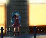  aqua_eyes aqua_hair boots coat hatsune_miku long_hair mittens scarf solo tokage_a twintails very_long_hair vocaloid 