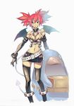  alternate_breast_size bat_wings belt bird breasts demon_girl demon_tail devil_tail disgaea elbow_gloves etna gloves huge_breasts nippon_ichi pointy_ears prinny red_hair tail thighhighs wings 